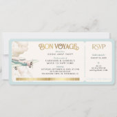 アドベンチャー トラベル ボーディング パス 離別パーティー 招待状 (正面)