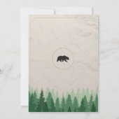 アドベンチャー・ビギンズ ベイビーシャワー くま 冬 招待状 (裏面)