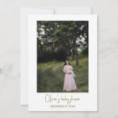 アドベンチャー ビギン フォレスト ラスティック マウンテン ベイビー シャワー 招待状 (裏面)