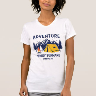 アドベンチャー ファミリー キャンピング リユニオン マウンテン Tシャツ