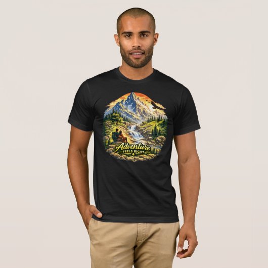 アドベンチャー フィールズ ライト アイランド サマーTシャツ USA Tシャツ (正面フル)