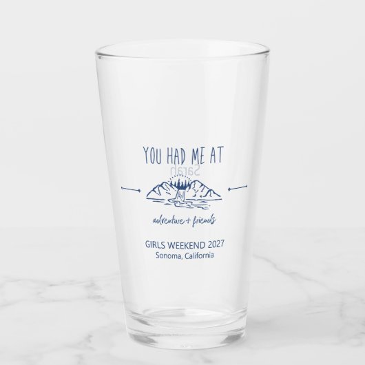 アドベンチャー+フレンドガールズ·ウィークエンド·ゲットウェイ·カスタム タンブラーグラス (正面)