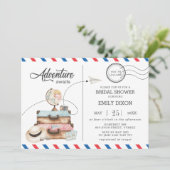 アドベンチャー ブライダルシャワー トラベル ヴォヤージュ ポスタージ メール 招待状 (スタンド正面)