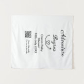 アドベンチャー ベイビー シャワー スキャン QR コード ハート シ タペストリー (正面(横))