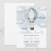 アドベンチャー ベイビー シャワー 招待状 (正面/裏面)