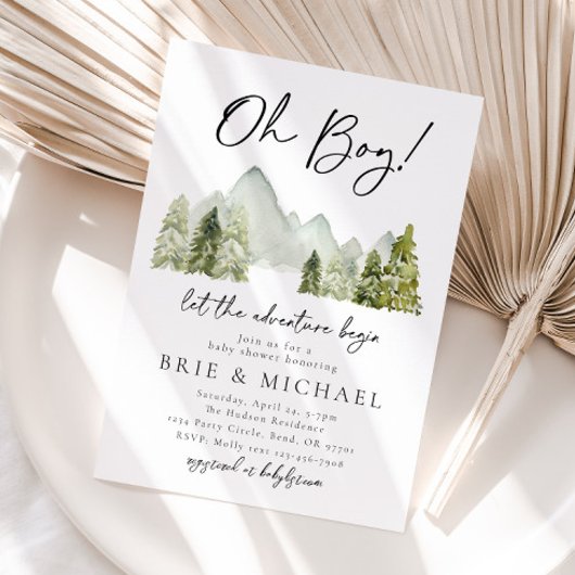 アドベンチャー ベビーシャワー 招待状 | 森