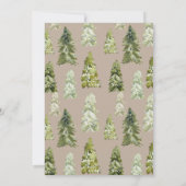 アドベンチャー ベビーシャワー 招待状 | 森 (裏面)