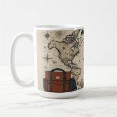 アドベンチャー：ミニマリスト旅行インスパイアマグデザイン コーヒーマグカップ (左)