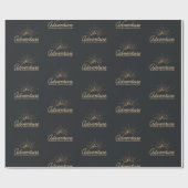 アドベンチャー 探検 夢 発見 タイポグラフィ ラッピングペーパー (フラット)