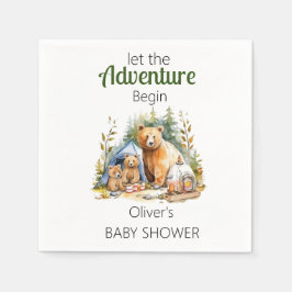 アドベンチャーBegin Woodland Baby Shower スタンダードカクテルナプキン