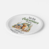 アドベンチャーBegin Woodland Baby Shower ペーパープレート (アングル)