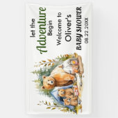 アドベンチャーBegin Woodland Baby Shower 横断幕 (縦)