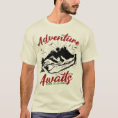 アドベンチャーTシャツ | ワンダーラストトラベル引用文 Tシャツ (正面)