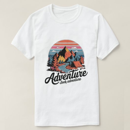 アドベンチャーTシャツ：旅行好きのための最適なホリデーギフト Tシャツ (デザイン正面)