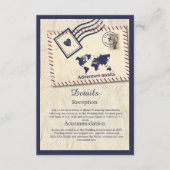 アドベンチャ国際的ー素朴ス先結婚式 エンクロージャーカード (正面)