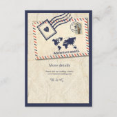 アドベンチャ国際的ー素朴ス先結婚式 エンクロージャーカード (裏面)