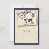 アドベンチャ国際的ー素朴ス先結婚式 出欠カード (裏面)