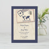 アドベンチャ国際的ー素朴ス先結婚式 招待状 (スタンド正面)