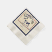 アドベンチャ国際的ー素朴ス先結婚式 縁ありカクテルナプキン (角)