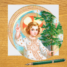 アドベントのための「主よ、どうぞ来たまえ」 (部分) 円形 カード