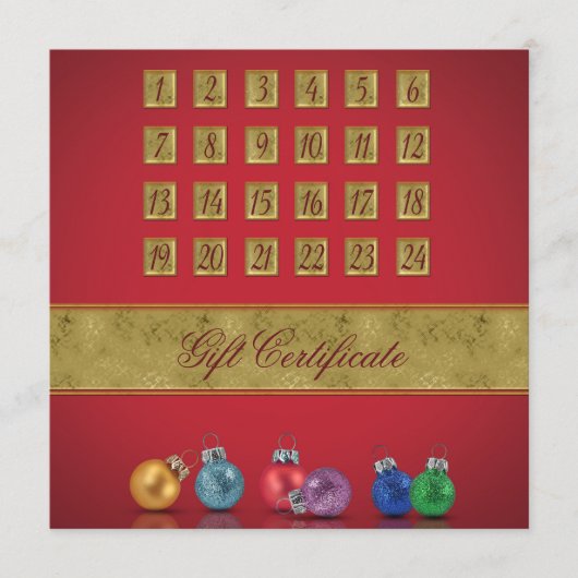 アドベントカレンダークリスマスオーナメント (正面)