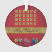 アドベントカレンダークリスマスオーナメント オーナメント (裏面)