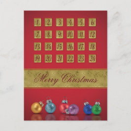 アドベントカレンダークリスマスオーナメント シーズンポストカード