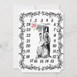 アドベントカレンダークリスマスカウントダウン出生イエス 招待状