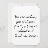 アドベントカレンダークリスマスカウントダウン出生イエス 招待状 (裏面)