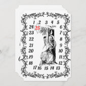 アドベントカレンダークリスマスカウントダウン出生イエス 招待状 (正面/裏面)