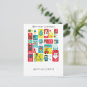 アドベントカレンダーユニークカラフル シーズンポストカード (スタンド正面)