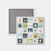 アドベントカレンダー印刷可能カレンダー マグネット (正面/裏面)