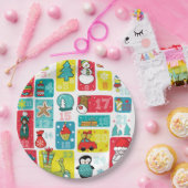 アドベントカレンダー漫画スタイル ペーパープレート (パーティー)