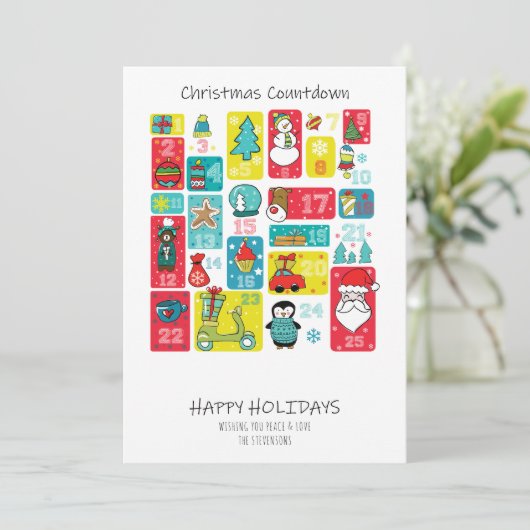 アドベントカレンダー クリスマス カートゥーンスタイル (スタンド正面)