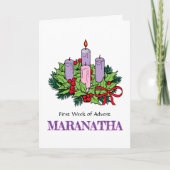 😇アドベントカードの第1週 カード (正面)