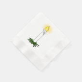 アドベントキャンドルホワイトコーインドカクテルペーパーナプキン 縁ありカクテルナプキン (角)