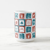 アドベントスタイルクリスマスモザイクパターン コーヒーマグカップ (中央)