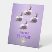 アドベントプリペアイェザウェイリース4キャンドル 台座サイン (正面)