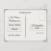 アドベントメリークリスマスホリデーライツカレンダー シーズンポストカード (裏面)