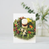 アドベントリースの背景（白） ポストカード (スタンド正面)