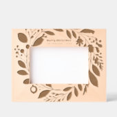 アドベントリースの葉メリークリスマスファミリー レーザー彫刻フレーム (正面)