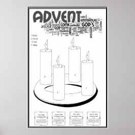 アドベントリースカラーバイナンバーポスター ポスター