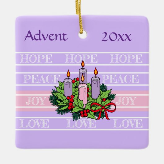 😇アドベントリースセラミックオーナメント セラミックオーナメント (正面)