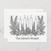 アドベントリース&キャンドルカラーリング写真 シーズンポストカード (正面/裏面)