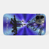 アドベント、クリスマスアートデコの青い緑の虹 Case-Mate iPhoneケース (裏面(横))