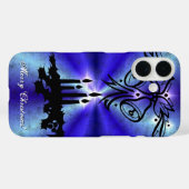 アドベント、クリスマスアートデコの青い緑の虹 Case-Mate iPhoneケース (裏面 (横))