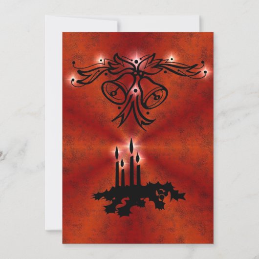 アドベント、レッドにクリスマスの魔法 シーズンカード (正面)