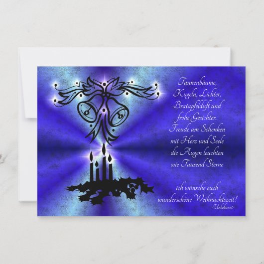 アドベント、Weihnachen、Gedicht auf Deutsch (正面)