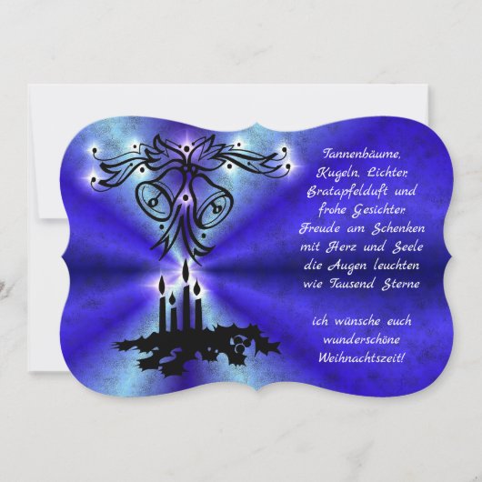アドベント、Weihnachen、Gedicht auf Deutsch 招待状 (正面)