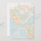 アドベ素晴らしントフローラワールドマップトラベルブライダル 招待状 (裏面)